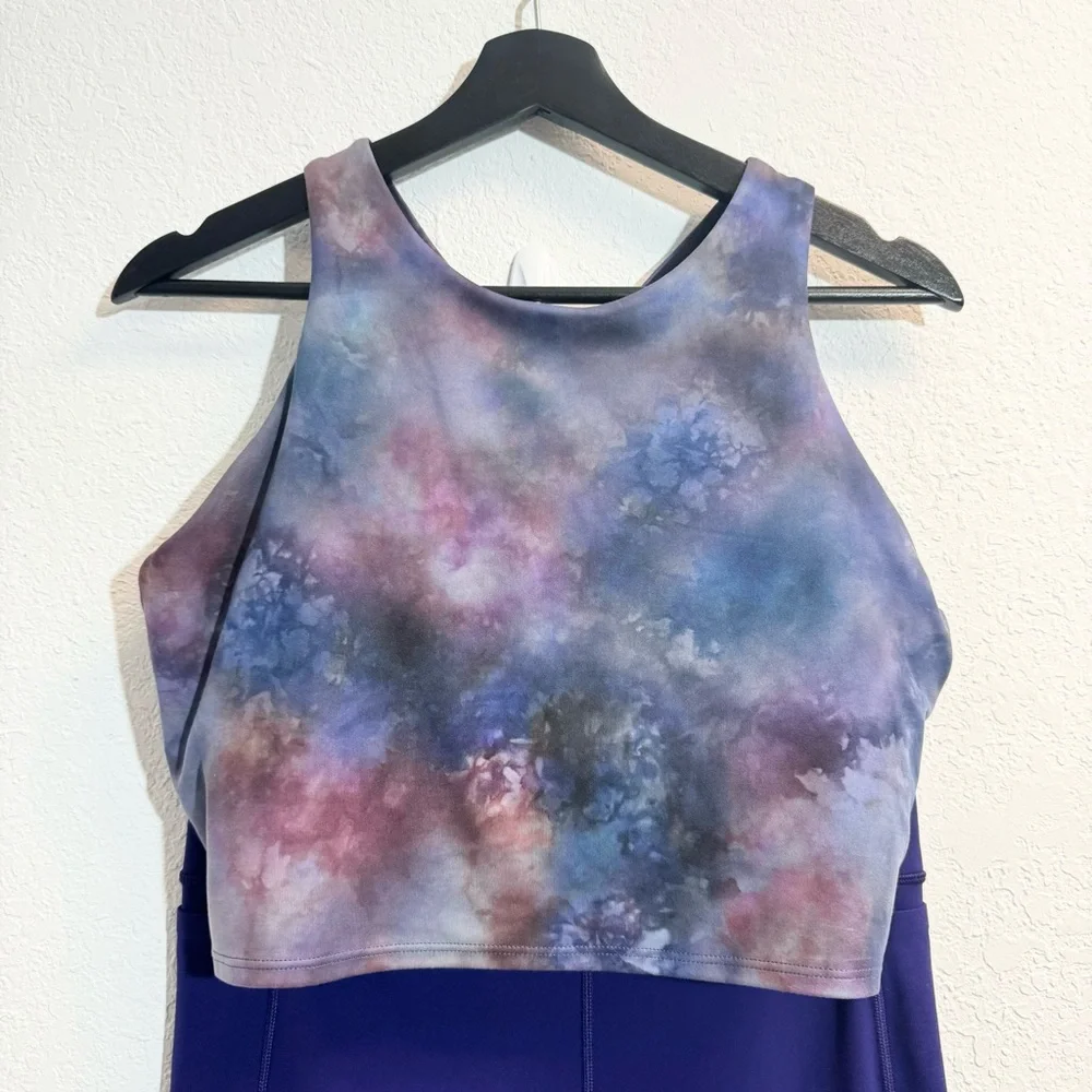 Athleta- Conscious Crop Sports Bra and Salutation Mesh 7/8 Leggings bundle M/L - Picture 4 of 14